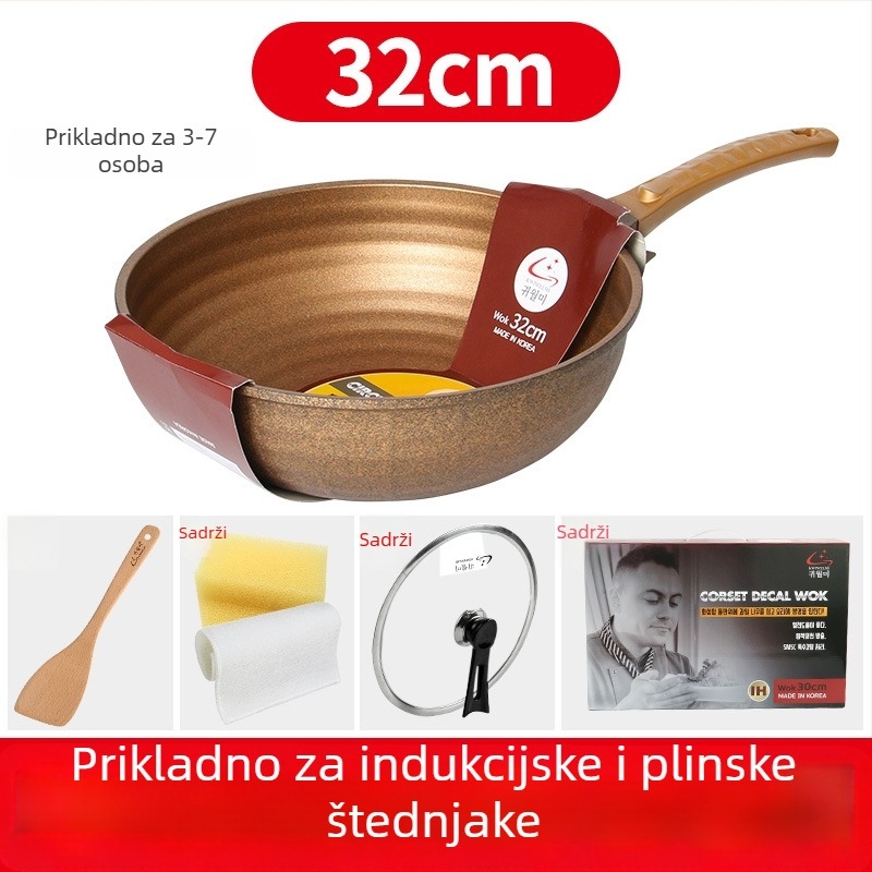 Wok HB30 | aluminijska legura, višeslojno dno, titan injekcijski premaz, poklop od nehrđajućeg čelika sa staklenim prozorom