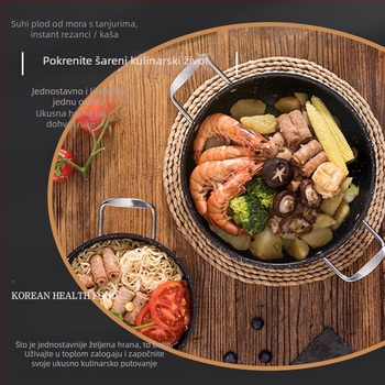 Korejskog stila, nehrđajući čelik s neprijanjajućim premazom – lonac za juhu i suhi lonac s staklenim poklopcem