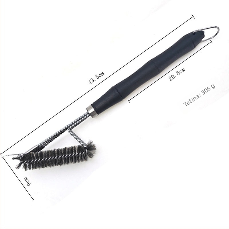 BBQ četka za roštilj s odvojivim PP držalom i žičanom glavom za čišćenje roštilja i mreže pećnice