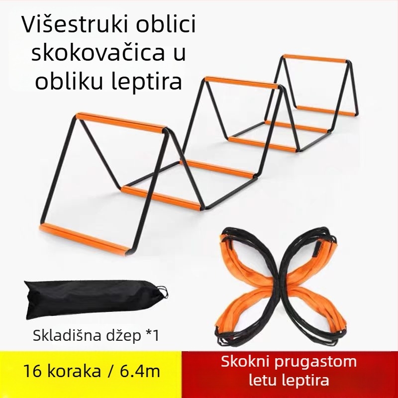 Leptirova agilnost ljestva za nogomet, višestruka upotreba, sklopiva, PE materijal, vježbanje koordinacije i brzine