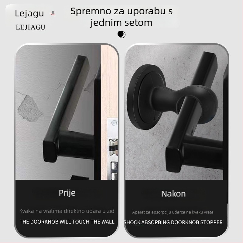 Silikonski magnetski hvatač vrata, bez bušenja, tiho zaštitnik kupaonice, zidni Ct-01, automatsko djelovanje, lagani luksuz