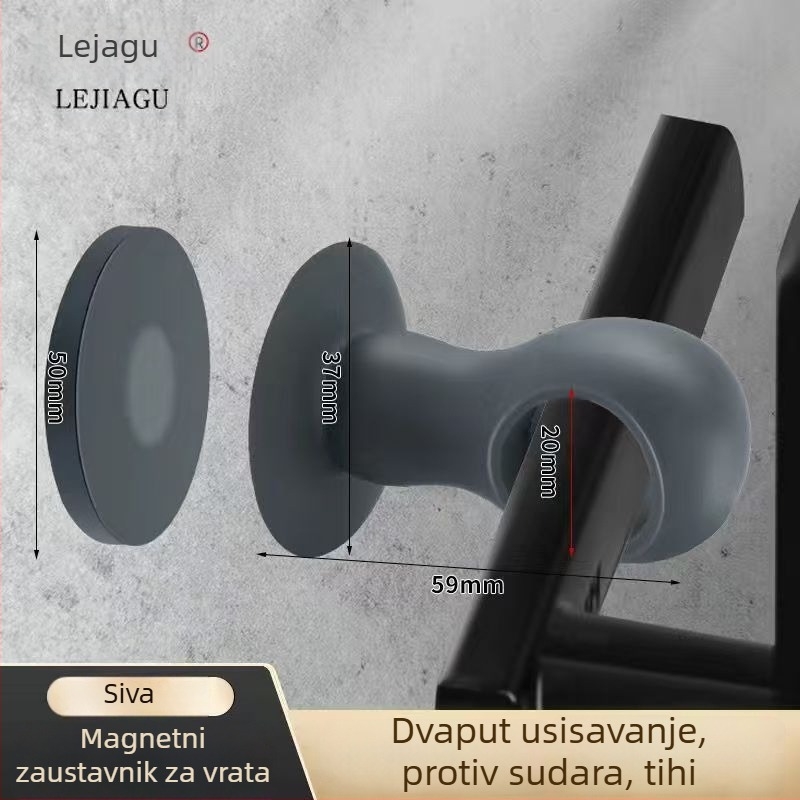 Silikonski magnetski hvatač vrata, bez bušenja, tiho zaštitnik kupaonice, zidni Ct-01, automatsko djelovanje, lagani luksuz