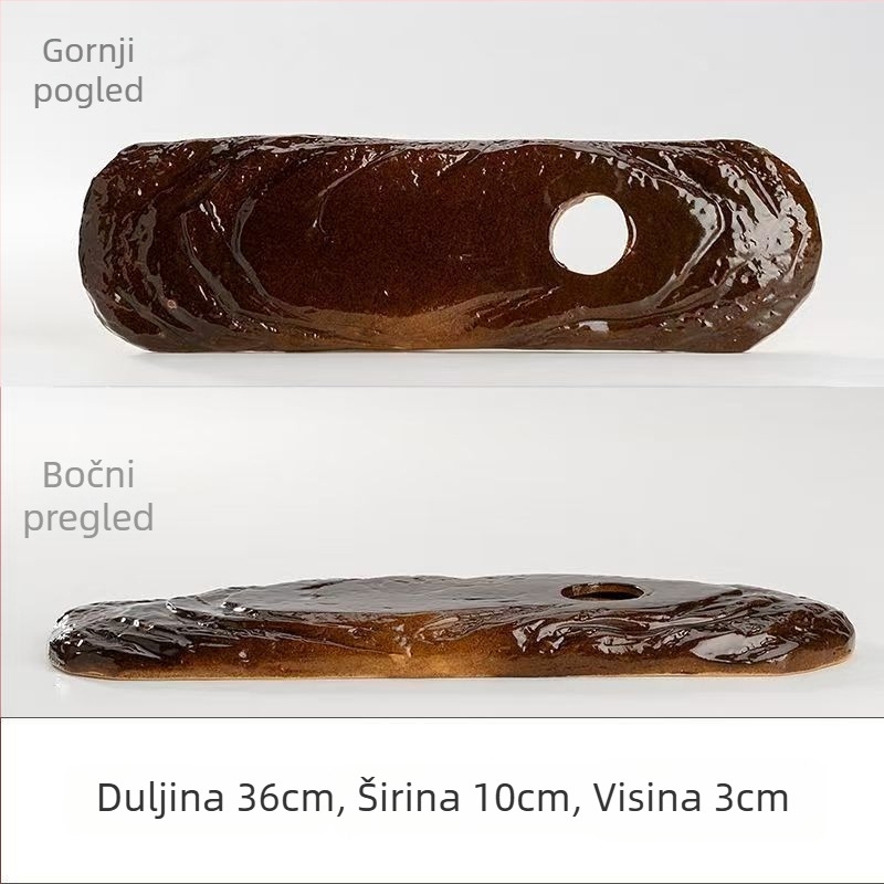 Keramička dekorativna posuda s protokom vode za akvarij, glazirana površina, ručna izrada, klasičan stil, cirkulacija i oksigenacija