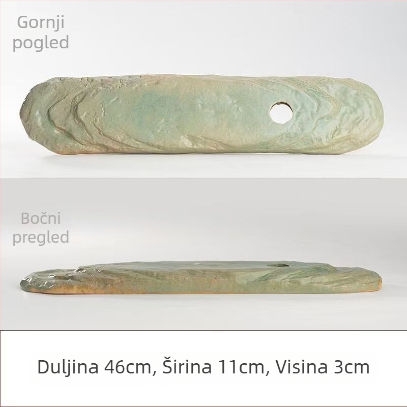 Keramička dekorativna posuda s protokom vode za akvarij, glazirana površina, ručna izrada, klasičan stil, cirkulacija i oksigenacija