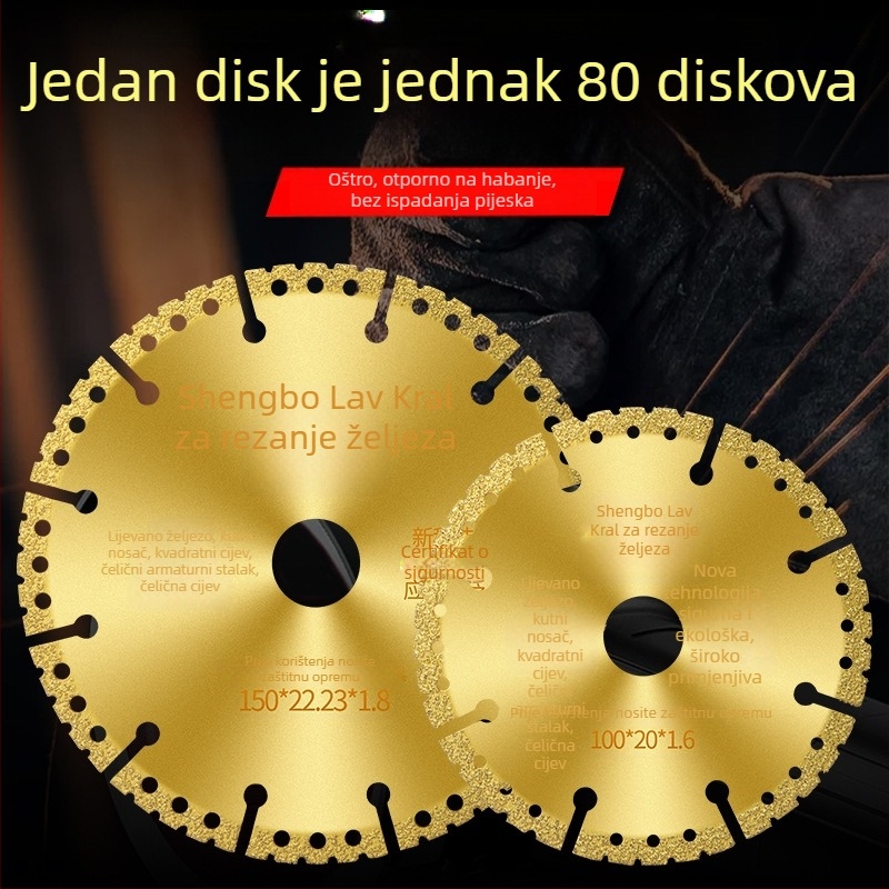 Disk za kutnu brusilicu za metal – dijamantni disk za nehrđajući čelik, kutni željezo, četvrtasti profil i navojno željezo – San Platinum Lion