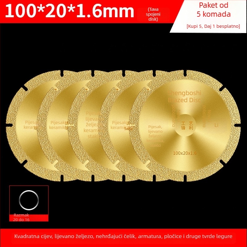 Disk za kutnu brusilicu za metal – dijamantni disk za nehrđajući čelik, kutni željezo, četvrtasti profil i navojno željezo – San Platinum Lion