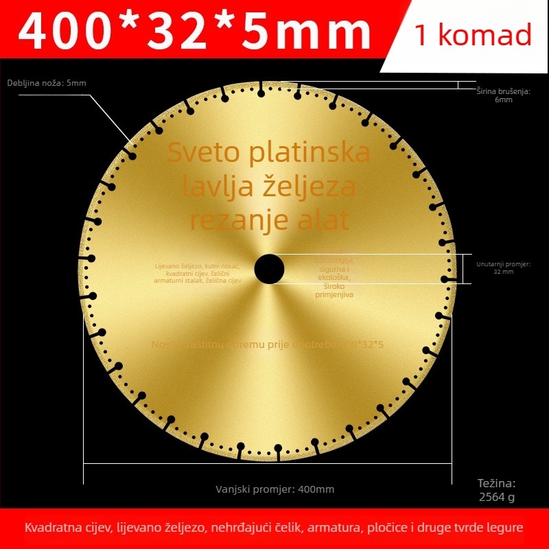 Disk za kutnu brusilicu za metal – dijamantni disk za nehrđajući čelik, kutni željezo, četvrtasti profil i navojno željezo – San Platinum Lion