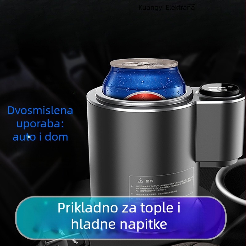 Automobilska dvostruka šalica za brzo hlađenje i zagrijavanje — 12V, ABS, volumen do 5 L, 0–60°C, 36W