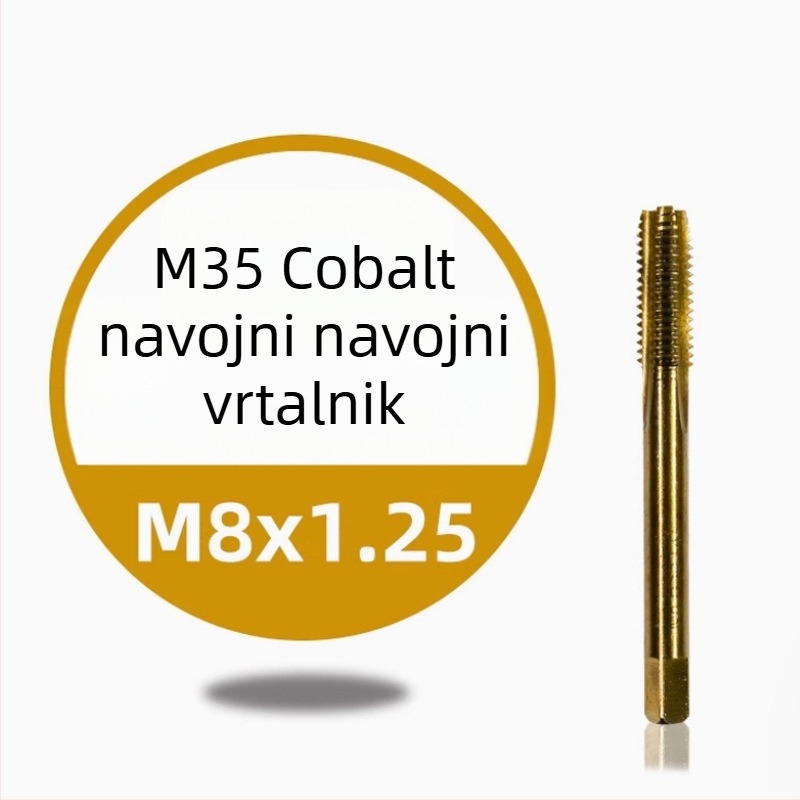 Nehrđajući čelični strojni tap za navoj — titan premaz, sadržaj kobalta
