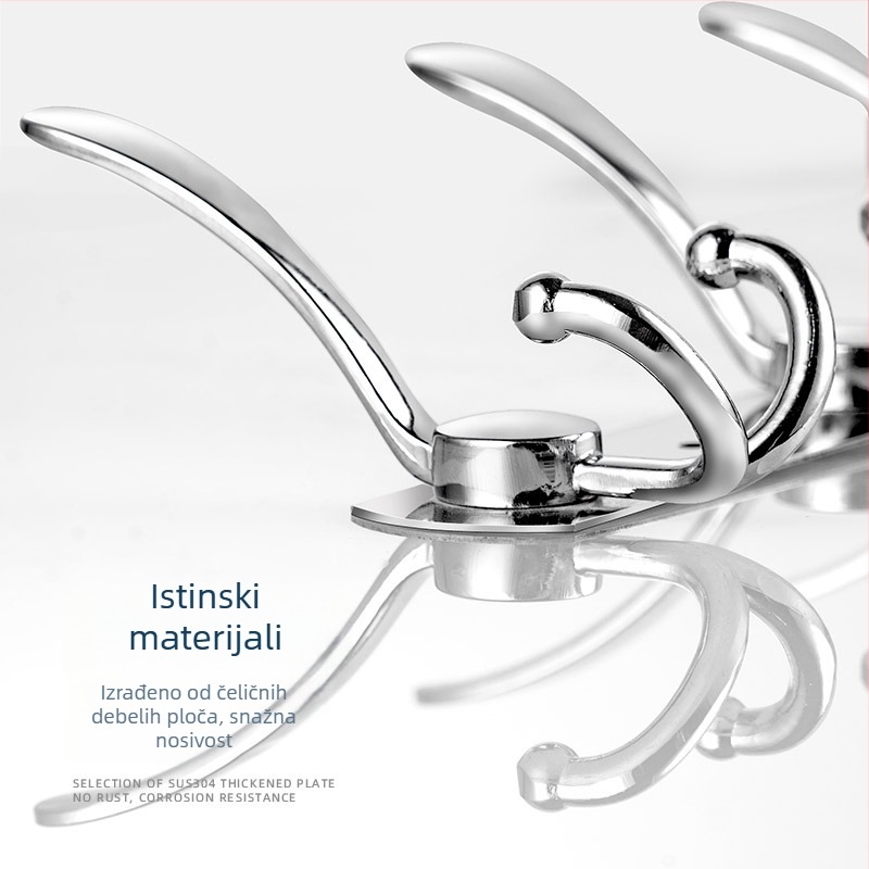 Zidna vješalica s više redova, nehrđajući čelik, kupaonica, moderni minimalistički dizajn