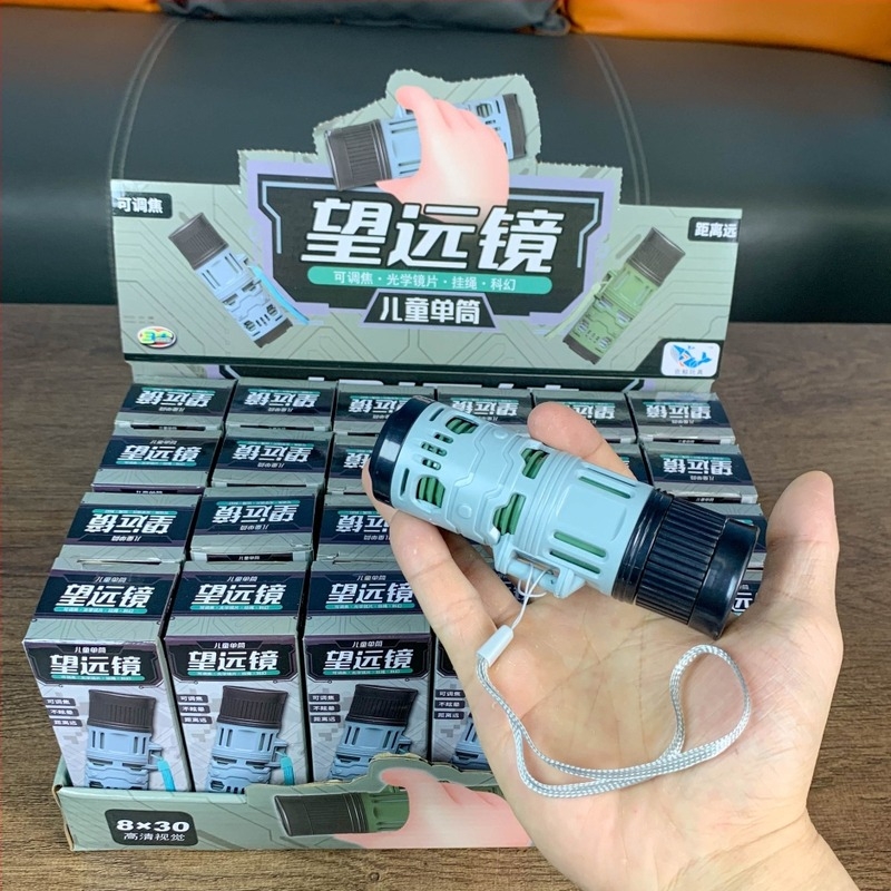Dječji pirateski teleskop s tri odjeljka, podesiv, plastični edukativni fizički model za uzrast 7–14 godina