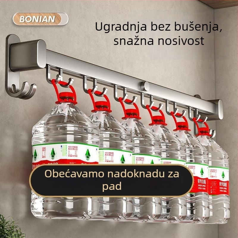 Plastični kuhinjski zidni držač bez bušenja za špatule, žlice i noževe