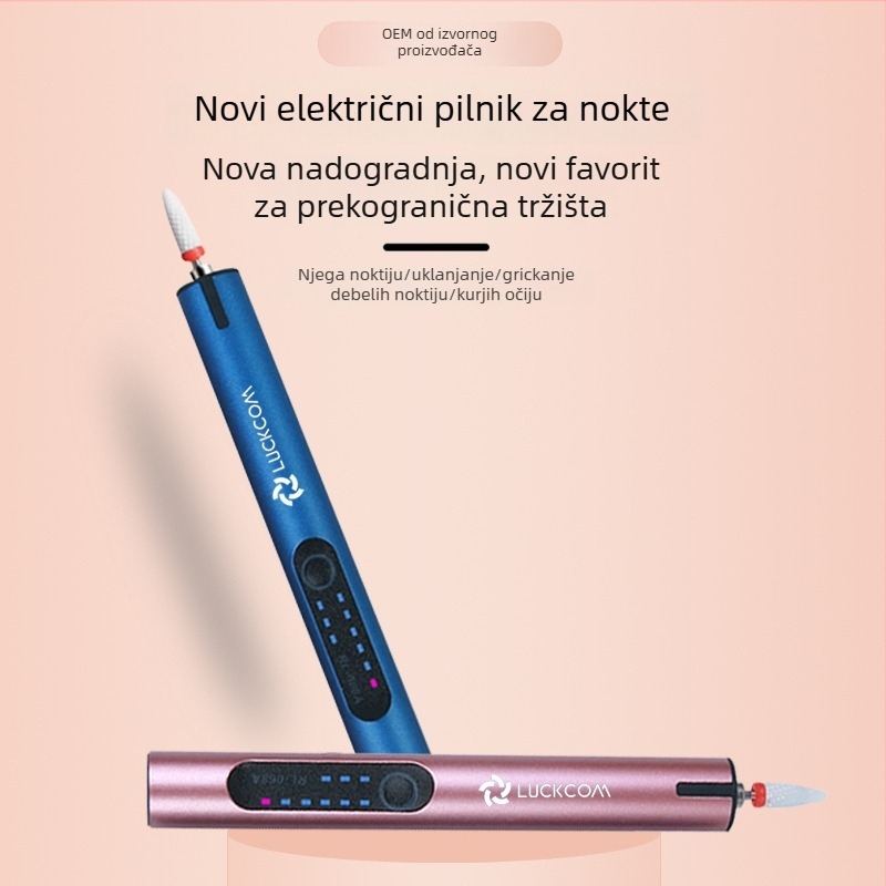 Polirka za nokte s punjivom litijskom baterijom, 3.7V, tri brzine, kabel duljine 0,5 m, za brušenje, graviranje i poliranje