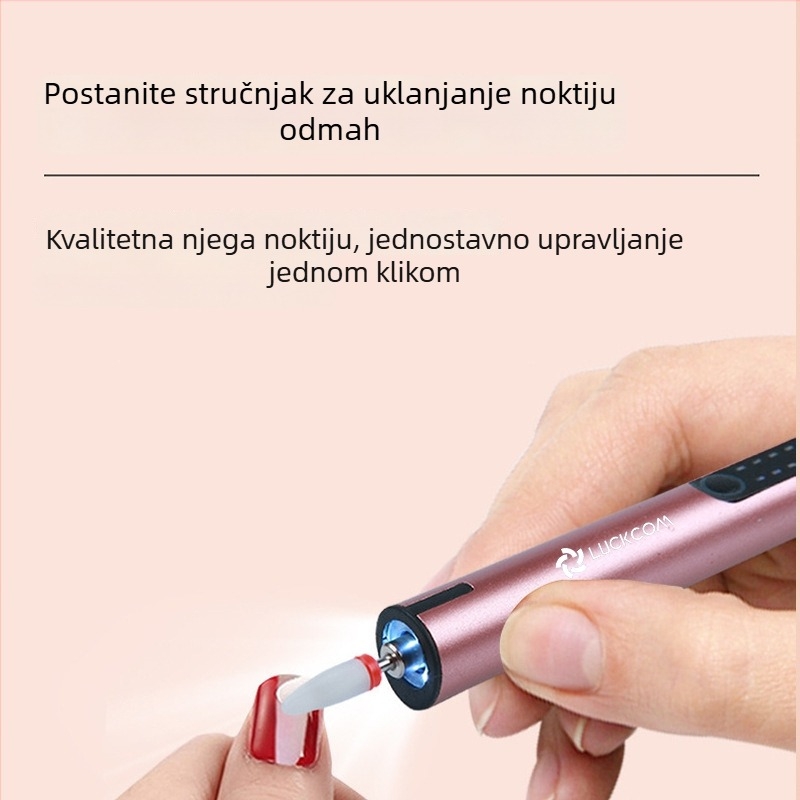Polirka za nokte s punjivom litijskom baterijom, 3.7V, tri brzine, kabel duljine 0,5 m, za brušenje, graviranje i poliranje