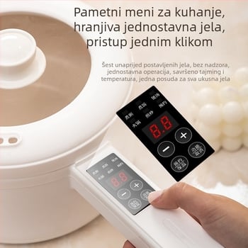 Chigo električno kuhalo za kuhanje, dvostruki sloj dizajn, kapacitet 2,1–4 L, unutarnja posuda keramno-kristalna, mehaničko i mikroprocesorsko upravljanje, izolacija i tajmer, za kućnu ili studijsku uporabu, model ZNXG-70