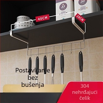 Jemi kuhinjski zidni polic od nehrđajućeg čelika 304 – višenamjenski, zidni, moderno-minimalistički stil