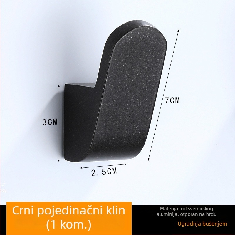 Zidni vješak za kapute od aluminija, završna obrada sprejem, stil Light Luxury, marka Xibaijia, težina 0.1 kg