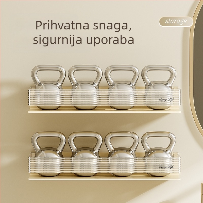 Plastična zidna polica za kupaonicu od Qu na, glatka površina, nosivost 5–10 kg, 1 etaža