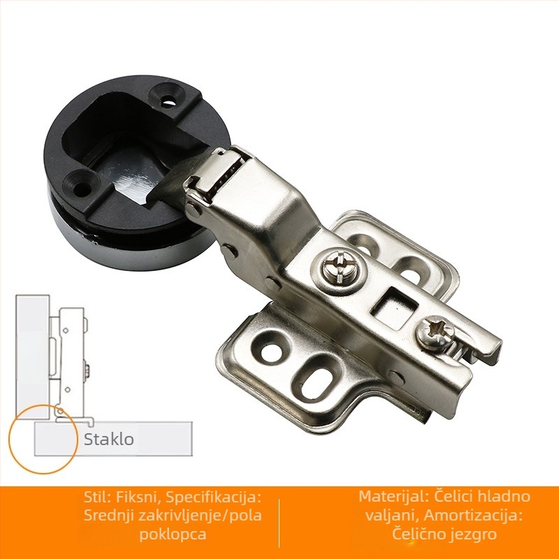 Staklena vitrinska ormarić s hidrauličkim amortizerom, aluminijski okvir, hladno-valjani čelik + ABS