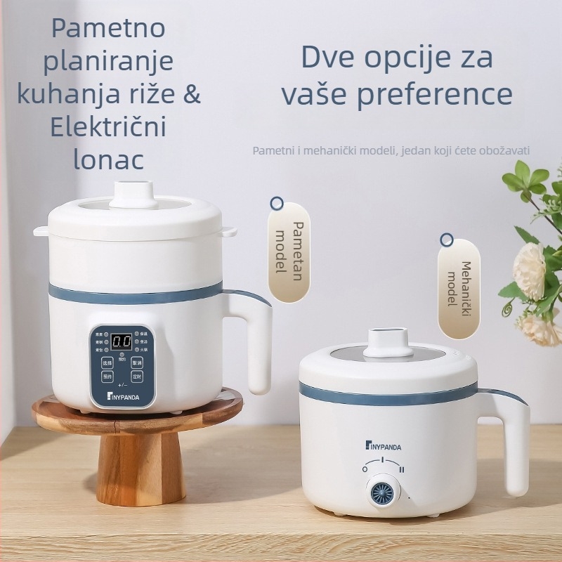 Električno kuhalo za dom za studentski dom, kapacitet 2 L ili manje, sve-u-jednom, ne-prijanjajući unutarnji lonac, grijanje kućišta, mehaničko/mikroprocesorsko upravljanje, izolacija i programabilni tajmer, model Ggx-18a