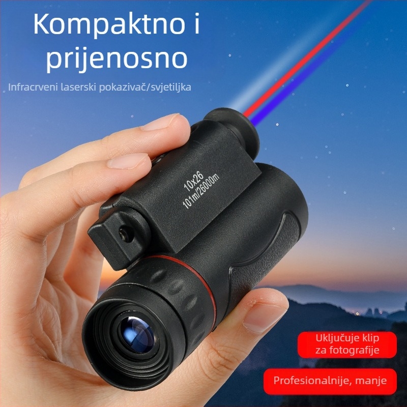 Binokular s gumiranim otpornim premazom, promjer izlazne zjenice 1–5 mm, marka Unique