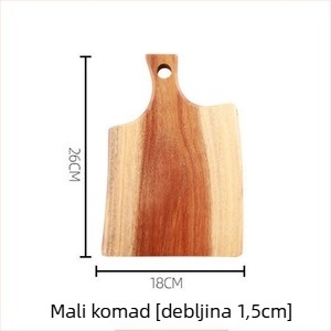 Drvena daska za rezanje s drškom, dvostrana, protuklizna, kućna upotreba, prijenosna