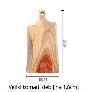 Drvena daska za rezanje s drškom, dvostrana, protuklizna, kućna upotreba, prijenosna