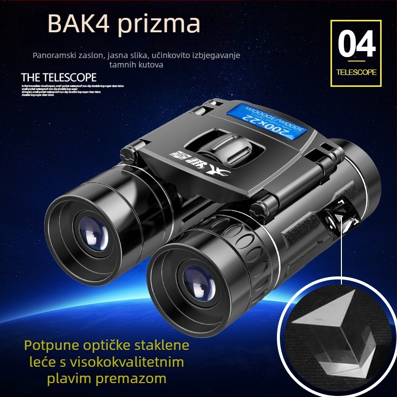 Binokulari visoke snage za vanjsku upotrebu, noćni vid, kompatibilni s pametnim telefonom, za koncerte