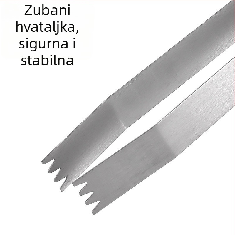 Set alata za roštilj s drvenom drškom: tri dijela – klip, vilica i lopatica; materijal: 2Cr13 čelik + kaučuk-drvo; za kampiranje na otvorenom