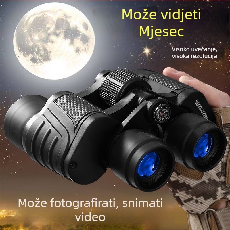 Binokular s ultra visokom rezolucijom, velikom povećanjem i noćnim vidom uz nisku svjetlost za vanjsku profesionalnu upotrebu