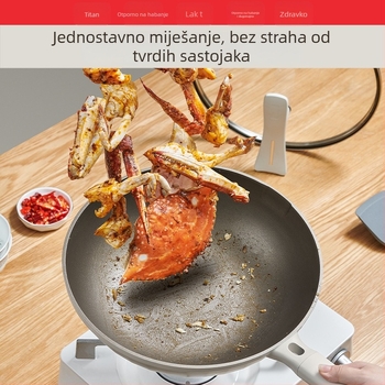 Wok od aluminijske zlitine s debelim neprijanjajućim keramičkim premazom za plinske i indukcijske štednjake