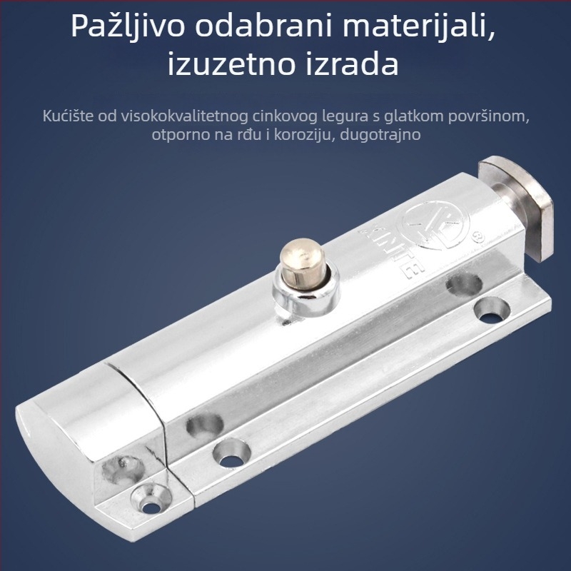 Jednostranični pomični zasun – 404/406/506 od cinkovog legura, premaz cinkom, modernog minimalističkog dizajna za vrata i ormariće