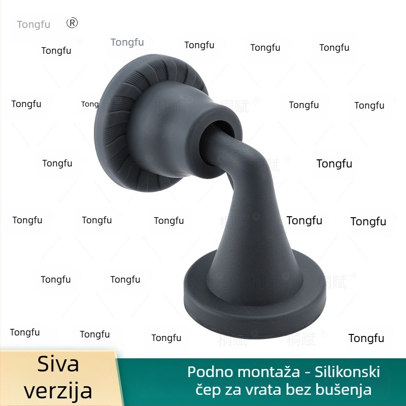 Silikonski vrata stopper bez bušenja, tih jastučić za udarce, zidni montažni