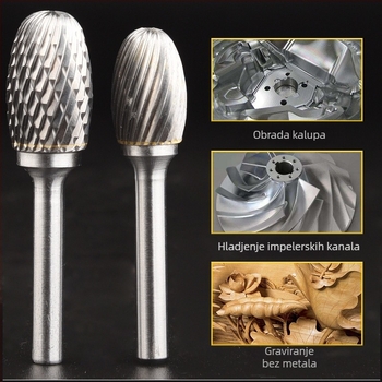 Ravna freza za frezanje, visokou brzinskom čeliku, bez premazivanja
