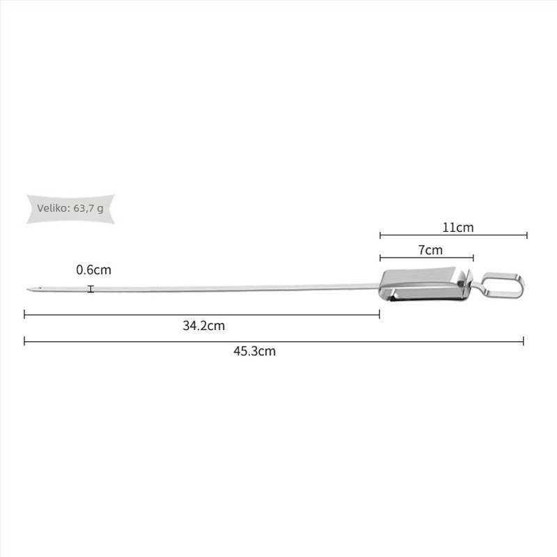 SHI.CC nehrđajući čelik roštilj štapići – set od 100 komada, višekratna upotreba, moderan minimalistički stil