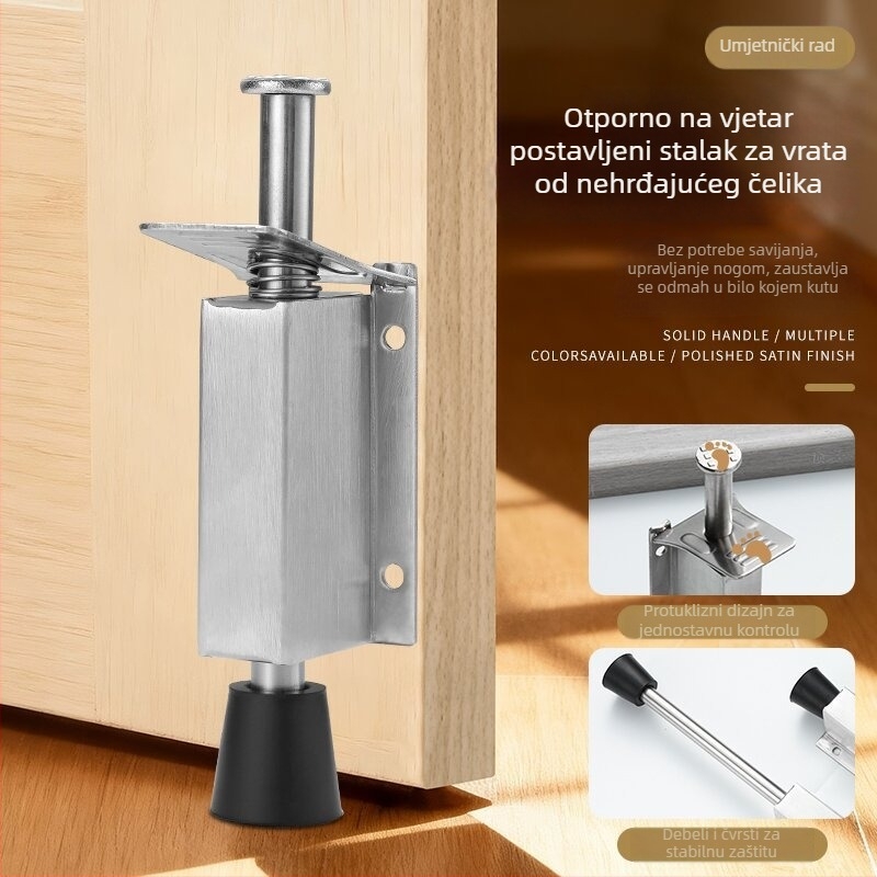 Hidraulični zatvarač vrata s podnim ugradnjom, nehrđajući čelik, model H695, ručna kontrola, standardna konstrukcija