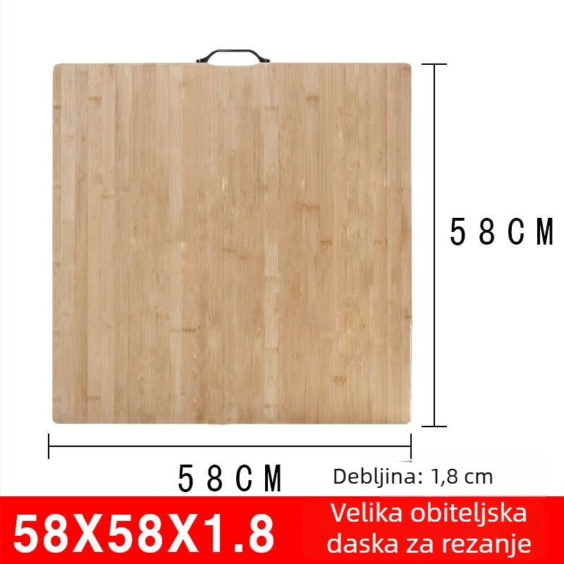 Bambusna daska za rezanje, kvadratna debela daska za kuhinju, kućna uporaba.