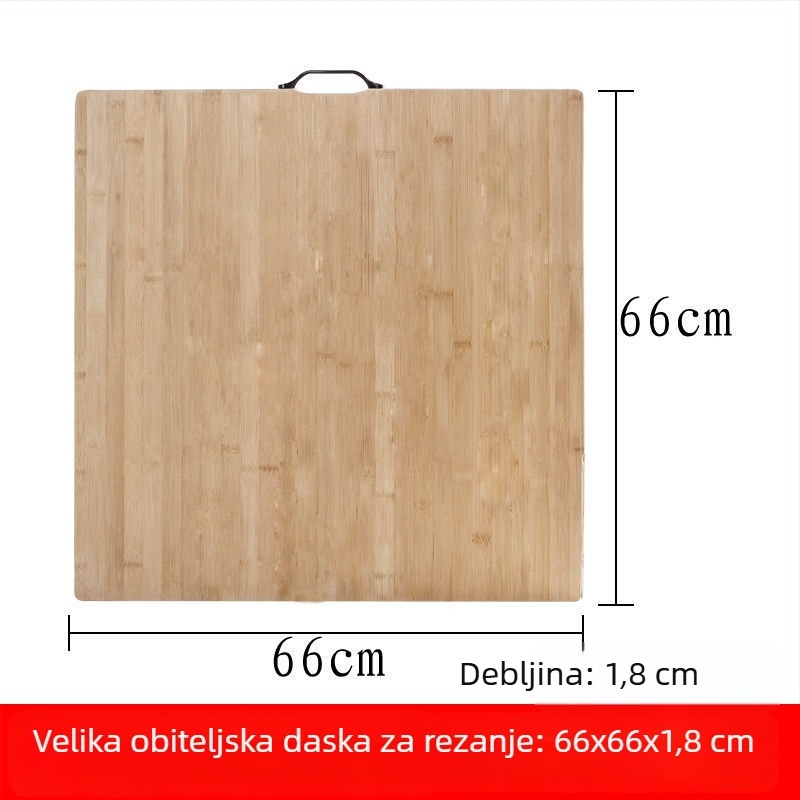 Bambusna daska za rezanje, kvadratna debela daska za kuhinju, kućna uporaba.
