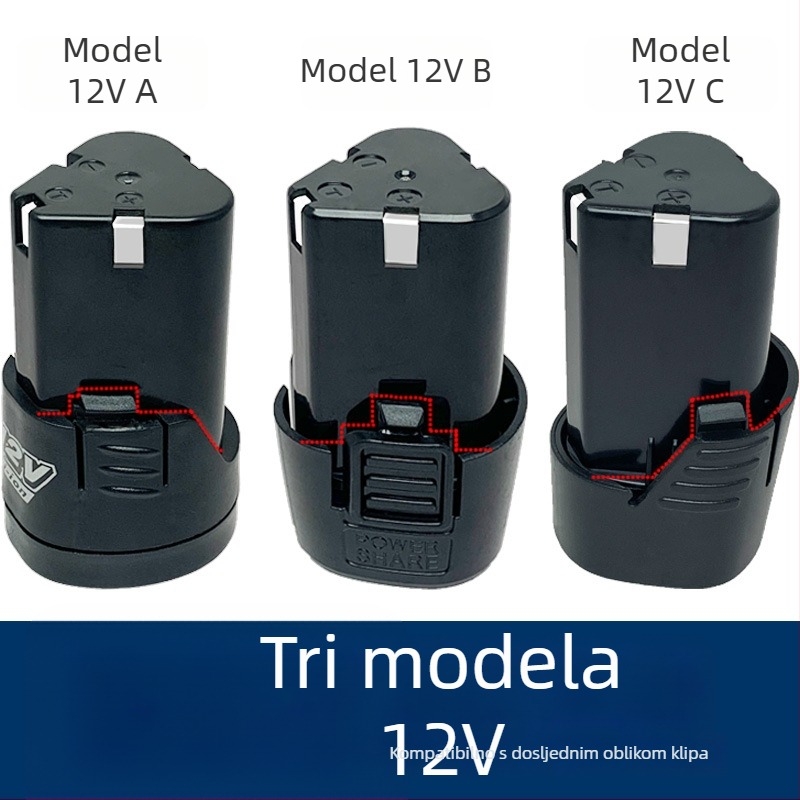12V litijska baterija za bežičnu bušilicu, punjiva, kompatibilna s 16,8V alatima