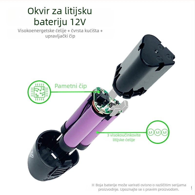 12V litijska baterija za bežičnu bušilicu, punjiva, kompatibilna s 16,8V alatima