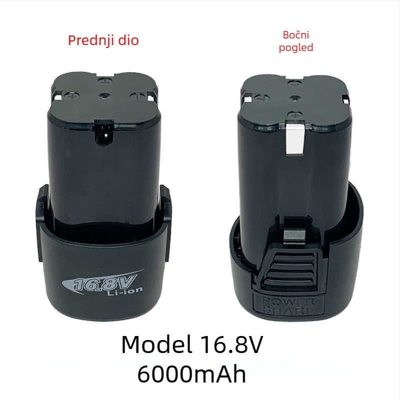 12V litijska baterija za bežičnu bušilicu, punjiva, kompatibilna s 16,8V alatima