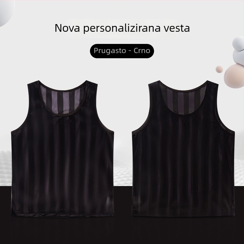 Dječji trening dres za nogomet s prugastom mrežom, poliester, unisex, prilagodba loga