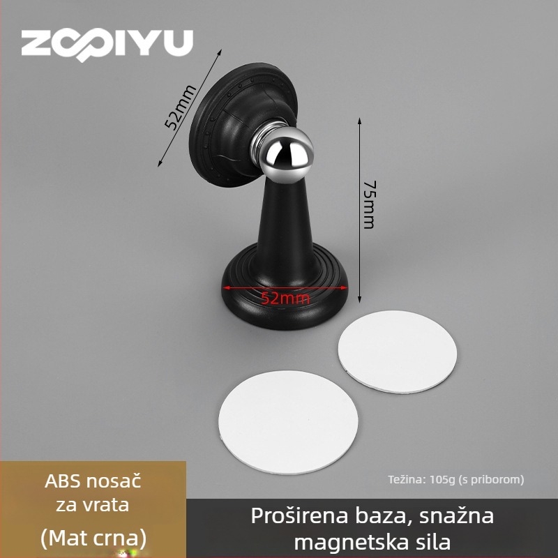 Plastični držač za vrata sa silikonom i niklano obojenim čeličnim materijalom, zidna montaža, standardni dizajn, ručno upravljanje