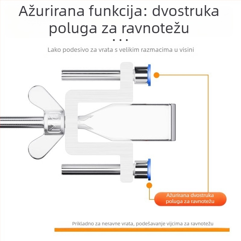 Zidni stopper za vrata Ywy 5119 – nehrđajući čelik, zidni držač vrata, instalacija Ct-03 s lancem, standardna konstrukcija