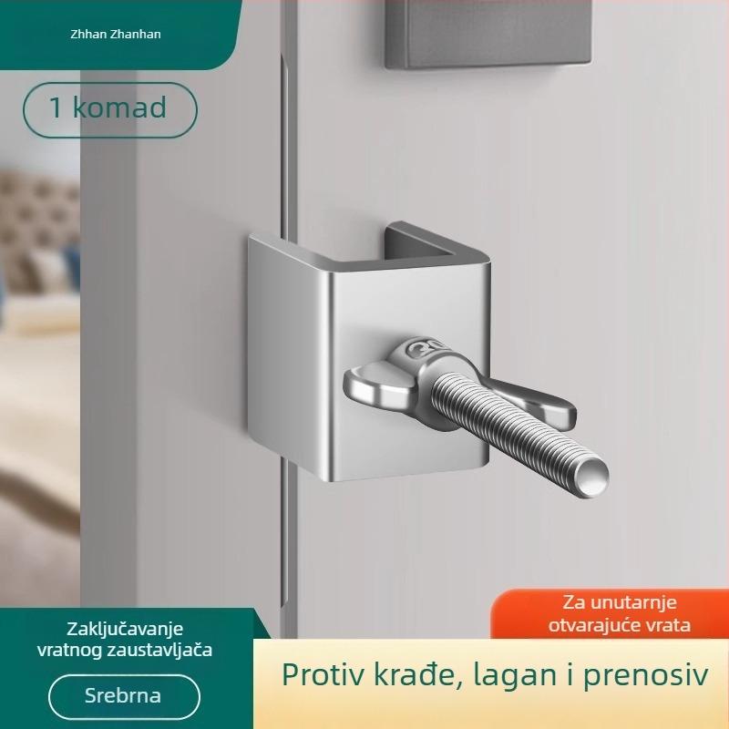 Zidni stopper za vrata Ywy 5119 – nehrđajući čelik, zidni držač vrata, instalacija Ct-03 s lancem, standardna konstrukcija