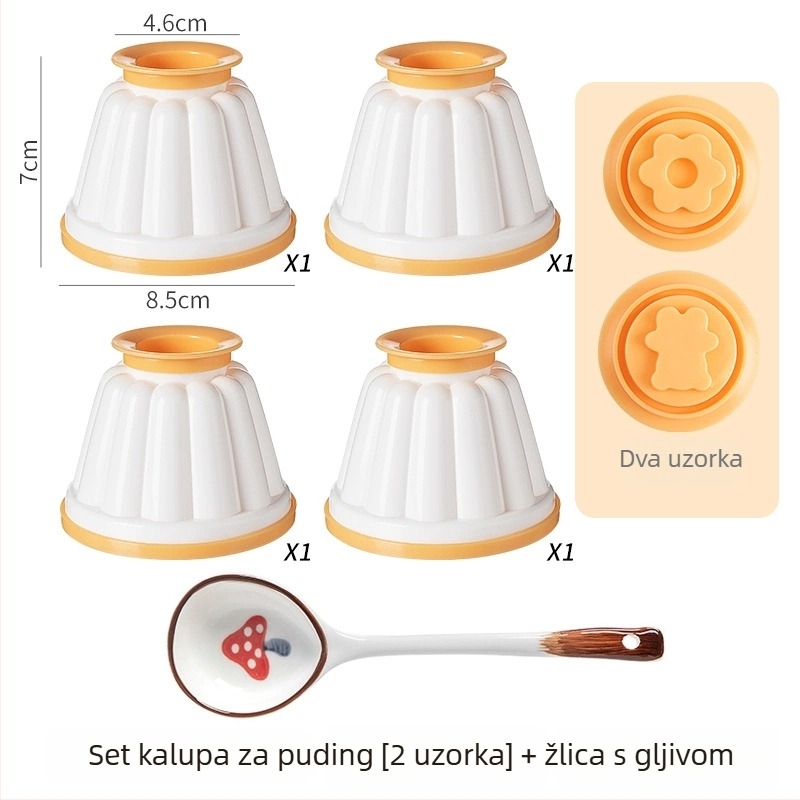 ABS kalup za puding s poklopcem, za kućnu upotrebu – pogodna za zamrznuti jogurt, mousse i žele, alat za hranu bebe