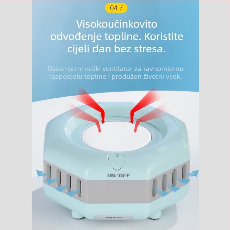 Prenosni hladnjak za napitke – brzo hlađenje za dom, ured i auto (Model: 1; Glavno tržište: Drugo)
