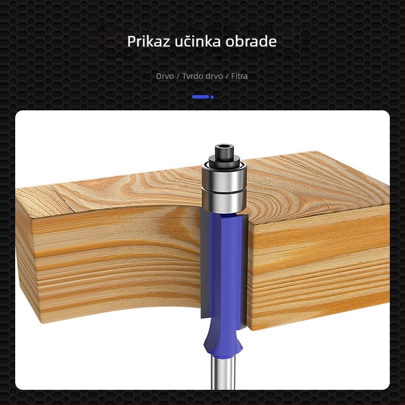 Set freza za drvo s dvostrukim ležajevima i dvostruko oštrim glavama rezova