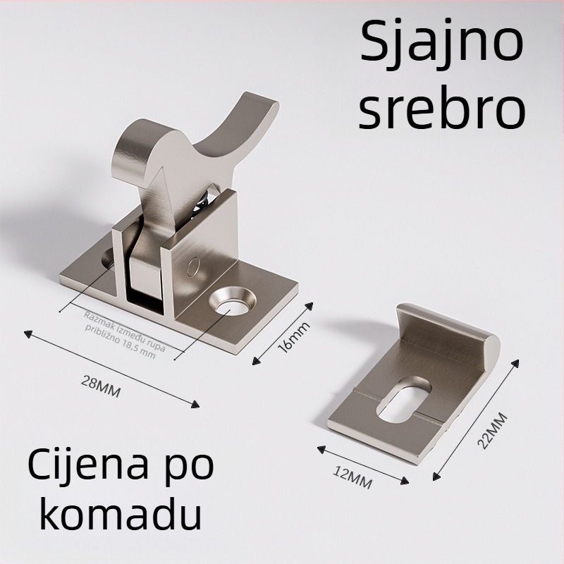 Masivan mesingi ptičji toggle vijak za vrata – tip F, materijal mesing, elektroplatiranje, moderan minimalistički stil
