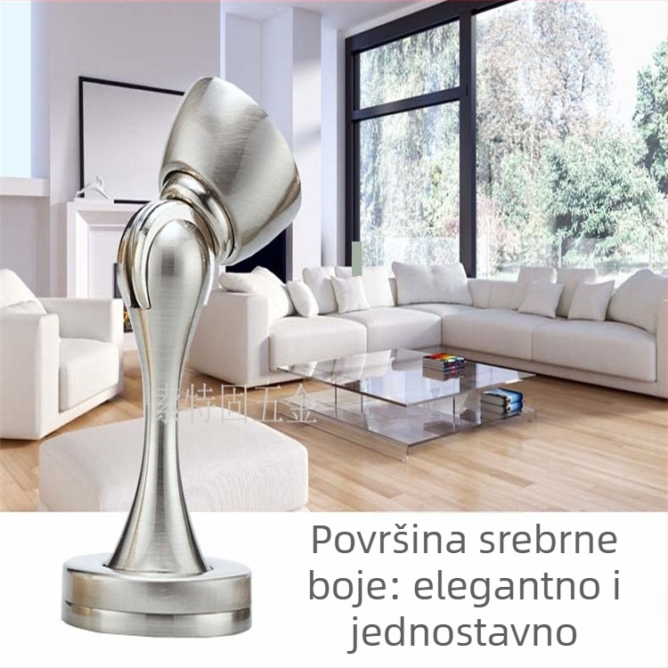 Snažan magnetski stopper za vrata s mogućnošću ugradnje na zid ili pod, materijal: cinkova legura, površina: elektroforetska prevlaka, model 918, ručno upravljanje